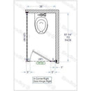 Bradley IC13660 Toilet Partition, 1 In Corner Compartment, 36"W x 61-1/4"D, Stainless Steel - TotalRestroom.com
