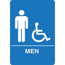 Palmer Fixture IS1002-15 ADA compliant Restroom Sign-BL---MEN RESTROOM - TotalRestroom.com