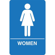 Palmer Fixture IS1003-15 ADA compliant Restroom Sign-BL---WOMEN RESTROOM - TotalRestroom.com