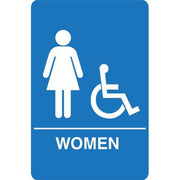 Palmer Fixture IS1004-15 ADA compliant Restroom Sign-BL---WOMEN RESTROOM - TotalRestroom.com