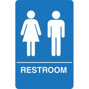 Palmer Fixture ADA compliant Restroom Sign-BL---UNISEX RESTR - TotalRestroom.com