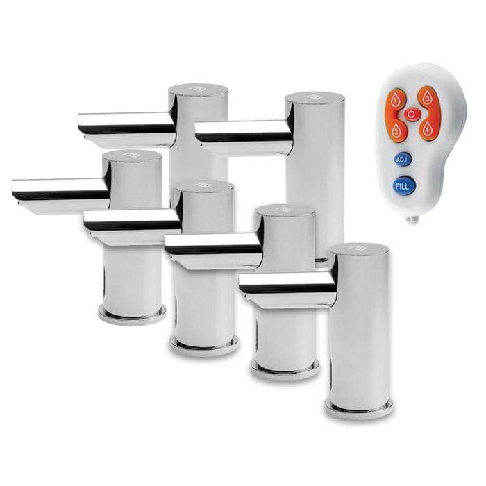 ASI 10-0391-6-1AC EZ-Fill Individual Counter Mount Liquid Soap Dispenser, 1 Liter, Plug-In Operated, 6 Pack - 2.25" Spout Length - TotalRestroom.com