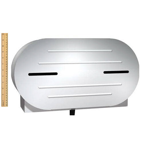 ASI 0040 Commercial Jumbo-Roll Toilet Paper Dispenser, Surface-Mounted, Stainless Steel w/ Satin Finish