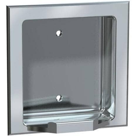 ASI 7404-SW Commercial Bar Soap Dish, Recessed-Mounted, Manual-Push, Stainless Steel
