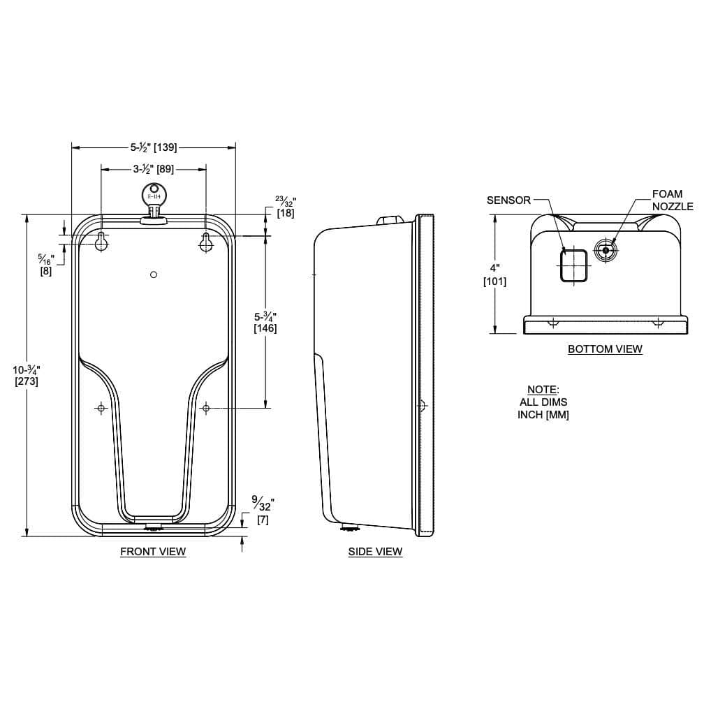 ASI 20365 Commercial Liquid Soap Dispenser, Roval-Surface-Mounted, Touch-Free, Stainless Steel - 33.8 Oz - TotalRestroom.com