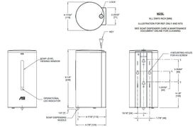 ASI 0360 Commercial Liquid Soap Dispenser, Surface-Mounted, Touch-Free, Stainless Steel - 35 Oz - TotalRestroom.com