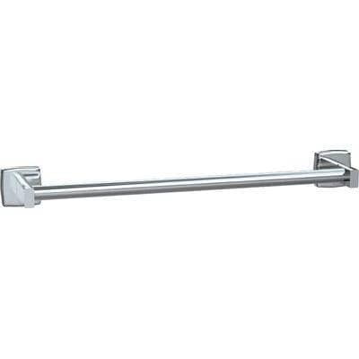 ASI 7355-18B Towel Bar, 18" Length, Surface-Mounted, Round, Stainless Steel w/ Bright-Polished Finish - TotalRestroom.com