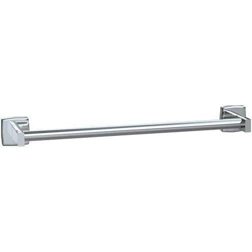 ASI 7355-18B Towel Bar, 24" Length, Surface-Mounted, Round, Stainless Steel w/ Bright-Polished Finish - TotalRestroom.com