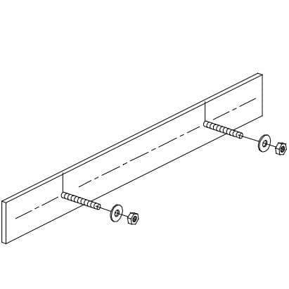 ASI 3919-36 Commercial Grab Bar Anchor Plate for ASI Models 3100 & 3200 Series for 36" Bar - TotalRestroom.com