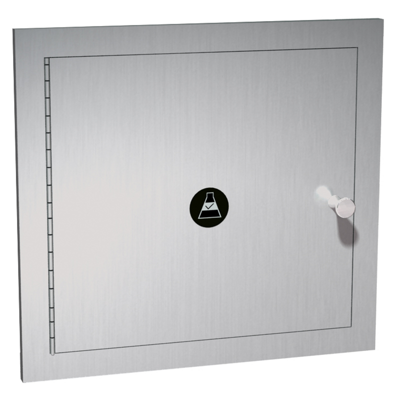 ASI 8154 Commercial Specimen Cabinet, 13-1/4" W x 12-3/4" H x 6" D, Recessed-Mounted, Stainless Steel w Satin Finish