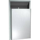 ASI 0458-CX Commercial Restroom Waste Receptacle, 12 Gallon, Semi-Recessed-Mounted, 15-3/4" W x 29" H, 7-3/4" D, Stainless Steel - TotalRestroom.com