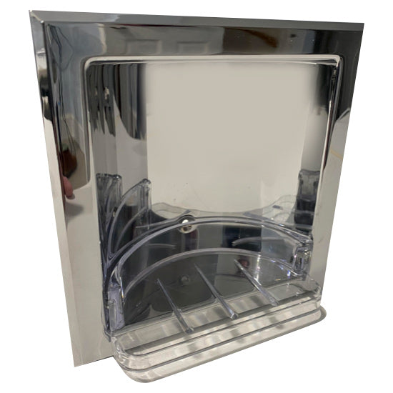 ASI 0404-DZ, Heavy-Duty Soap Dish, Recessed Surface-Mounted, Chrome Plated Zamak