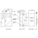 ASI 6459 Commercial Restroom Waste Receptacle, 12 Gallon, Recessed-Mounted, 12-3/4" W x 26-1/2" H, 4-1/4" D, Stainless Steel - TotalRestroom.com