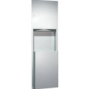 ASI 0469 Combination Commercial Paper Towel Dispenser/Waste Receptacle, Recessed-Mounted, Stainless Steel - TotalRestroom.com