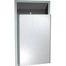 ASI 0458-9 Commercial Restroom Waste Receptacle, 12 Gallon, Surface-Mounted, 17-1/4" W x 30-1/2" H, 4" D, Stainless Steel - TotalRestroom.com