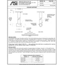ASI 1204-C18, Ceiling Mounted, 1-1/4" dia. Shower Rod Support, 18"