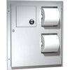 ASI 04813-HC Combination Commercial Toilet Paper Dispenser/Sanitary Napkin Disposal, Partition-Mounted, Stainless Steel - TotalRestroom.com