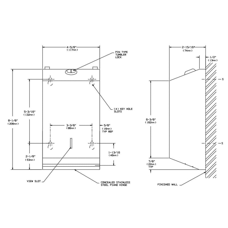 ASI 0262 Commercial Toilet Paper Dispenser, Surface-Mounted, Stainless Steel - TotalRestroom.com