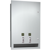 ASI 04684-50 Commercial Restroom Sanitary Napkin/ Tampon Dispenser, 50 Cents, Recessed-Mounted, Stainless Steel