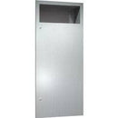 ASI 6474 Commercial Restroom Waste Receptacle, 12 Gallon, Recessed-Mounted, 15-1/4" W x 38-1/2" H, 6-1/4" D, Stainless Steel - TotalRestroom.com