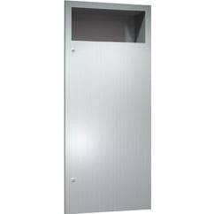 ASI 6474 Commercial Restroom Waste Receptacle, 12 Gallon, Recessed-Mounted, 15-1/4" W x 38-1/2" H, 6-1/4" D, Stainless Steel - TotalRestroom.com