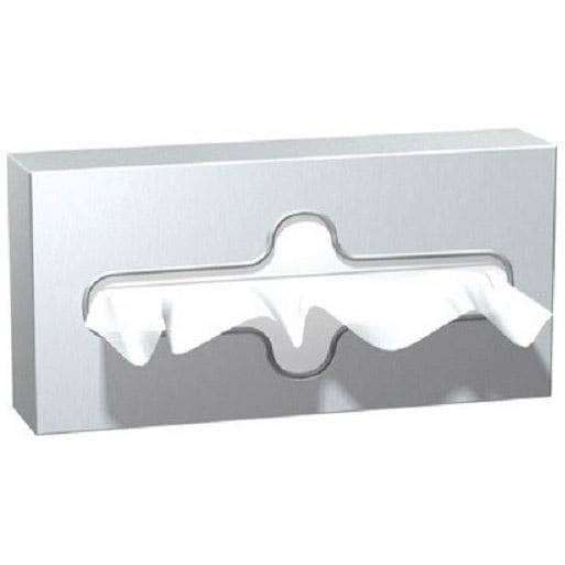 ASI 02594-B Commercial Facial Tissue Box Dispenser, 10-1/4" L x 5-5/16" H x 2-3/16" D, Recessed-Mounted, Stainless Steel - TotalRestroom.com