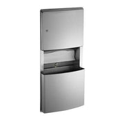 ASI 204623-9 Combination Commercial Paper Towel Dispenser/Waste Receptacle, Roval-Surface-Mounted, Stainless Steel - TotalRestroom.com