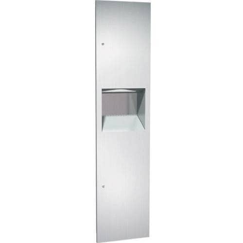 ASI 64676-2 Combination Commercial Paper Towel Dispenser/Waste Receptacle, Semi-Recessed-Mounted, Stainless Steel - TotalRestroom.com