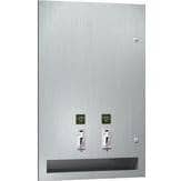ASI 64684-25 Commercial Restroom Sanitary Napkin/ Tampon Dispenser, 25 Cents, Recessed-Mounted, Stainless Steel - TotalRestroom.com