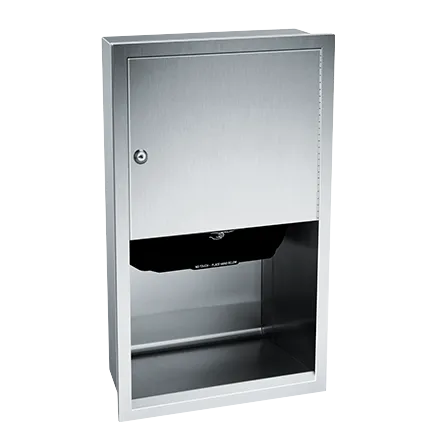 ASI 045210A Automatic Commercial Paper Towel Dispenser, Semi-Recessed-Mounted, Stainless Steel