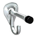 ASI 0714 Commercial Coat And Bumper Hook, Brass w/ Chrome Finish