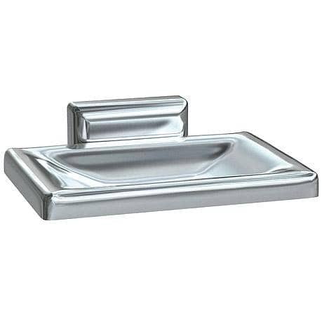 ASI 0720-Z, Soap Dish w/Drain Holes, Surface-Mounted, Chrome Plated Zamak