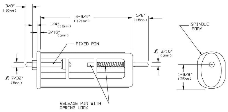 ASI R-002 Commercial Theft Resistant Spindle - TotalRestroom.com