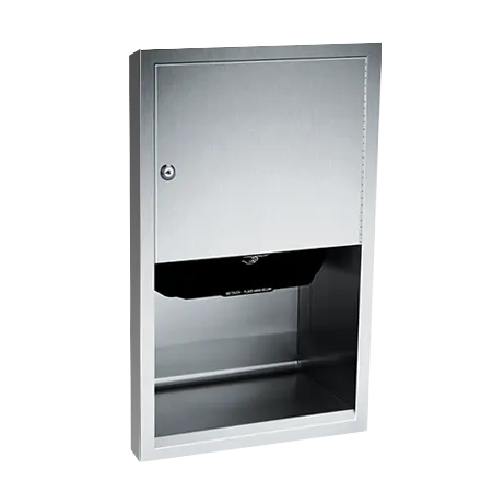 ASI 045210AC-6 Automatic Commercial Paper Towel Dispenser, Semi-Recessed-Mounted, Stainless Steel