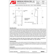 ASI 0030 Commercial Toilet Paper Dispenser, Surface-Mounted, Stainless Steel w/ Satin Finish