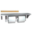 ASI 0697-GAL Commercial Toilet Paper Dispenser/Shelf, 5" W x 18" L, Wall-Mounted, Stainless Steel w/ Satin Finish