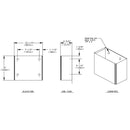 ASI 0827 Commercial Restroom Waste Receptacle, 2 Gallon, Surface-Mounted, 10-1/2" W x 9" H, 4-3/4" D, Stainless Steel - TotalRestroom.com