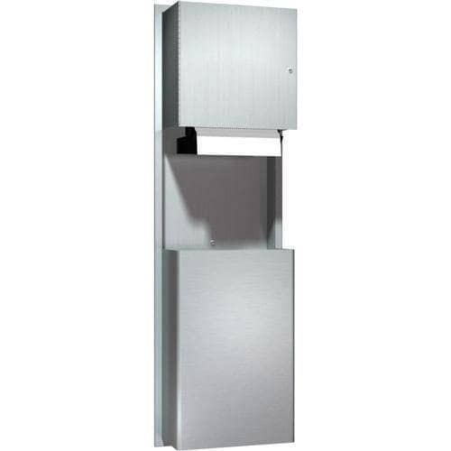 ASI 046924A Automatic Commercial Paper Towel Dispenser/Waste Receptacle, Recessed-Mounted, Stainless Steel - TotalRestroom.com
