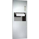 ASI 64696-6 Combination Commercial Paper Towel Dispenser/Waste Receptacle, Semi-Recessed-Mounted, Stainless Steel - TotalRestroom.com