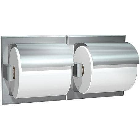 ASI 74022-HSSM-D Commercial Toilet Paper Dispenser w/ Hood, Surface-Mounted, Stainless Steel w/ Satin Finish - TotalRestroom.com