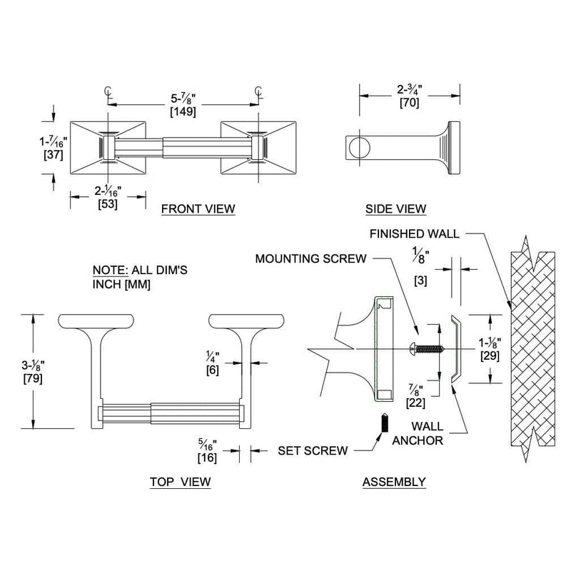 ASI 0705-Z Commercial Toilet Paper Dispenser, Surface-Mounted, Steel w/ Chrome Finish - TotalRestroom.com