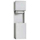 ASI 046924A-9 Automatic Combination Commercial Paper Towel Dispenser/Waste Receptacle, Surface-Mounted, Stainless Steel - TotalRestroom.com