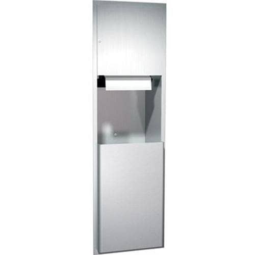 ASI 04692A-9 Automatic Combination Commercial Paper Towel Dispenser/Waste Receptacle, Surface-Mounted, Stainless Steel - TotalRestroom.com
