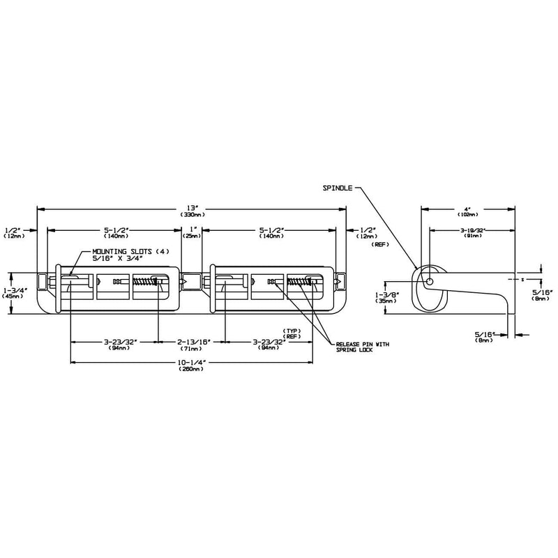 ASI 20692-636 Commercial Restroom Shelf, 6" Dx 36" L, Roval-Surface-Mounted, Stainless Steel - TotalRestroom.com