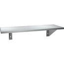 ASI 0692-648 Commercial Raised Edge Restroom Shelf, 6" D x 48"L, Stainless Steel w/ Satin Finish - TotalRestroom.com