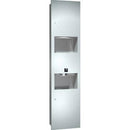 ASI 64673-2 Commercial Paper Towel Dispenser/Hand Dryer/Waste Receptacle, Semi-Recessed-Mounted, Stainless Steel - TotalRestroom.com