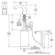 Bobrick B-826.18 Commercial Liquid Lotion Soap Dispenser, Countertop Mounted, Touch-Free, Stainless Steel - TotalRestroom.com