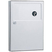 Bobrick B-354 Commercial Restroom Sanitary Napkin Disposal, Partition-Mounted, Stainless Steel - TotalRestroom.com
