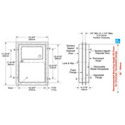 Bobrick B-354 Commercial Restroom Sanitary Napkin Disposal, Partition-Mounted, Stainless Steel - TotalRestroom.com