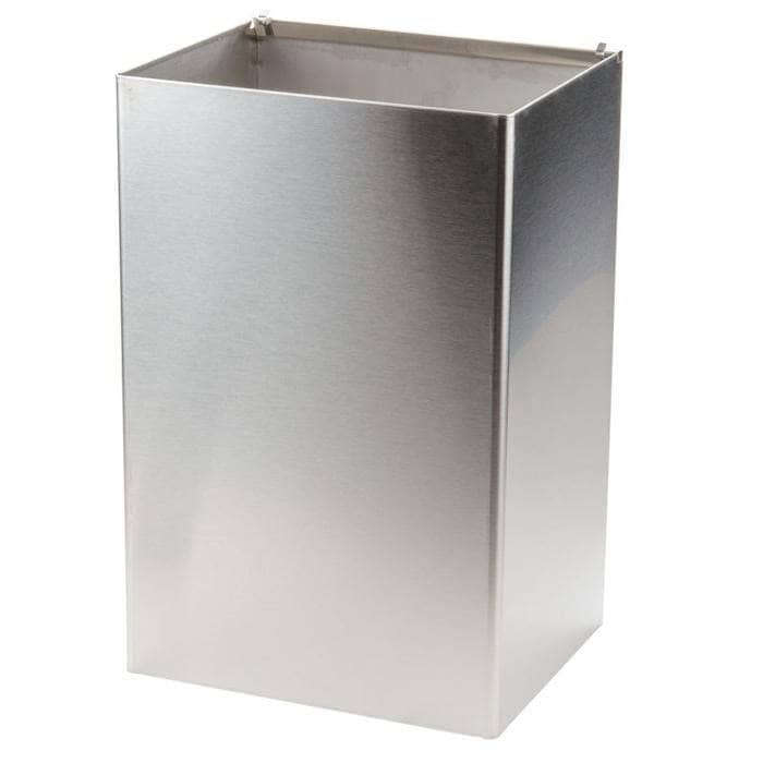Bobrick 368-60 Commercial Restroom Waste Receptacle, 18 Gallon, Recessed-Mounted, Stainless Steel - TotalRestroom.com